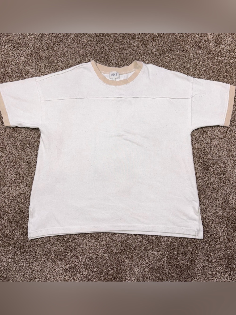 BKE Women’s Oversized Tee with Trim Short Sleeve